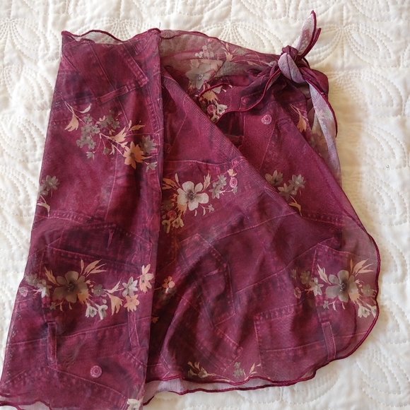 3 piece Swimsuit with coverup Jeans Print - Picture 13 of 13